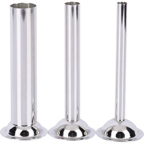 3 Pièces Tube de Saucisse, Entonnoir Saucisse en Acier Inoxydable 12/19/32 mm pour Hachoir à Saucisse Manuel Tubes Poussoir à Saucisse Outils de Remplissage pour Hachoir à Viande Taille 5
