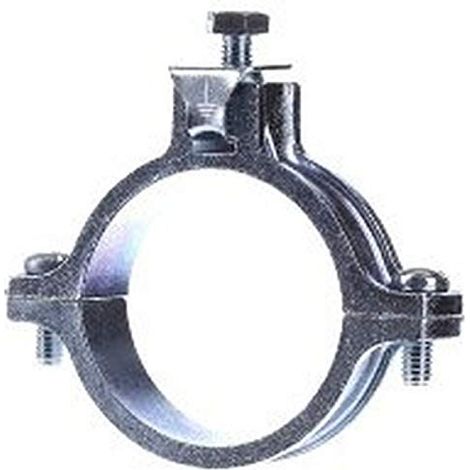 OBO Bettermann Abrazadera de puesta a tierra para conductor redondo 1 1/2" Fundición a presión de cinc cincado por electrólisis, 5050154