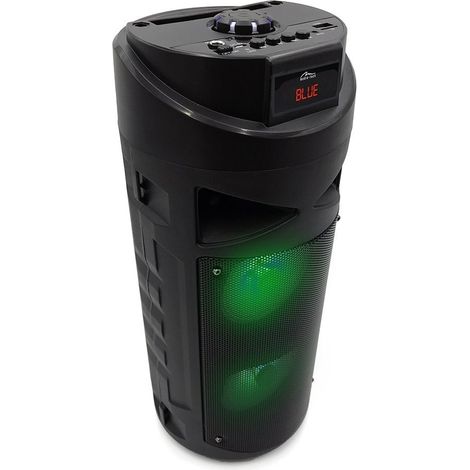 Enceinte Bluetooth 5.0 compacte 40W RMS – Fonction karaoké – Radio FM – Effets lumineux LED – Autonomie 8h – Télécommande incluse – Avermedia (1/5)