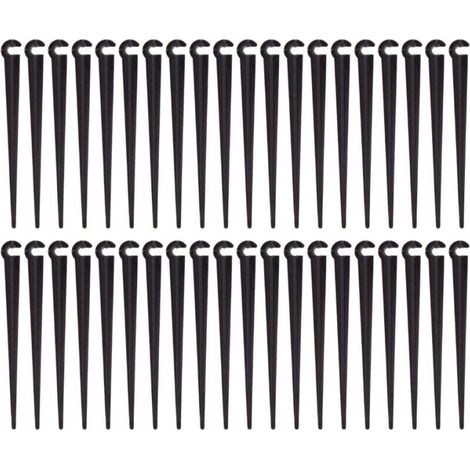 Piquets de Support de Tuyau d'irrigation Support Piquet de Tube Irrigation Goutte à Goutte Plastique Outil de Jardinage,Paquet de 40 (1/5)