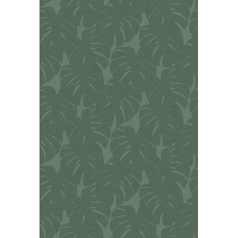 papier peint panoramique feuilles avec structure tissée vert - Origin Wallcoverings (1/5)