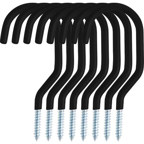 Crochet de vélo 8 pièces, support de vélo adapté à une utilisation polyvalente, à visser, pour abri, garage, jardin (1/5)