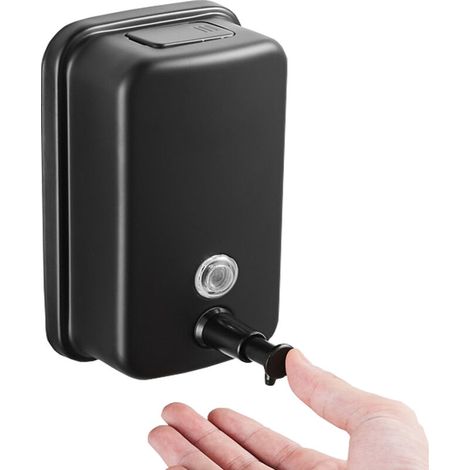 Distributeur de savon pour les mains Fixation murale En acier inoxydable 304 Pour savon, savon, gel Pour hôtel, cuisine, évier 800 ml (1/5)