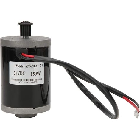 Moteur avec Poulie à Courroie ZY6812 24V 150W Petit Moteur de Scooter Électrique à Aimant Permanent pour DIY E Bike (1/5)