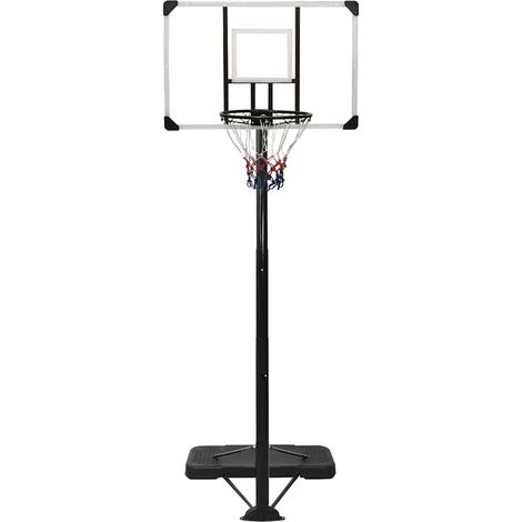 vidaXL Canasta de baloncesto policarbonato transparente 256-361 cm (1/2)