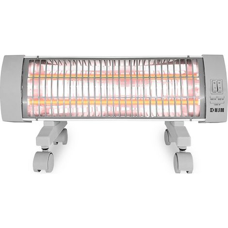 -CAHERSA- RADIADOR INFRARROJOS 1200W C/RUEDAS GRIS CALOR PARA TU HOGAR (1/4)