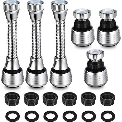 6 Pièces Douchette Evier Cuisine, Rallonge Robinet Cuisine Universel Robinet Pivotant à 360 ° Embout Robinet Cuisine Douchette Robinet Cuisine Adaptateur Robinet Cuisine (1/5)