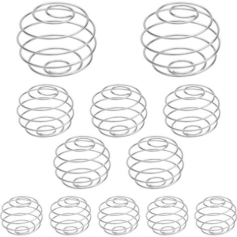 12 bolas mezcladoras de acero inoxidable para biberones, tres tamaños pequeños, para batidos de proteínas. (1/5)