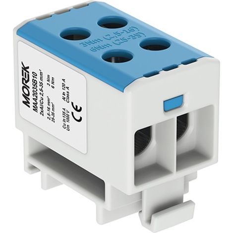 Conector de barra colectora para cable de distribución de corriente 2,5-35MM2 1P azul