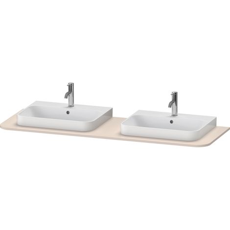Console Duravit Happy D.2 Plus, 1600x550 mm, 2 découpes, pour