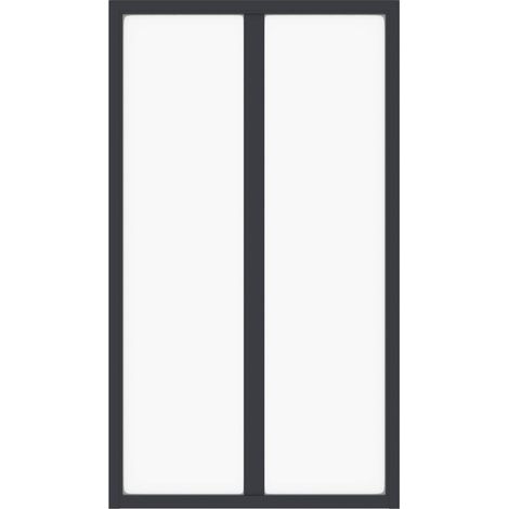 Verrière atelier en aluminium "Panorama" - 60 x 105 cm - Noir (1/3)