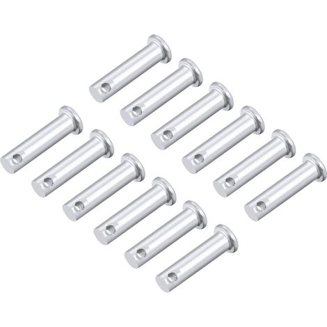 Axe Charnière - 12 Pièces - Acier Galvanisé - Tête Plate Trou Unique - Pour Portail Et Meuble - 8mm x 30mm (1/3)