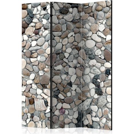 Paravent 3 Volets "Beach Pebbles" 135x172cm (1/2)