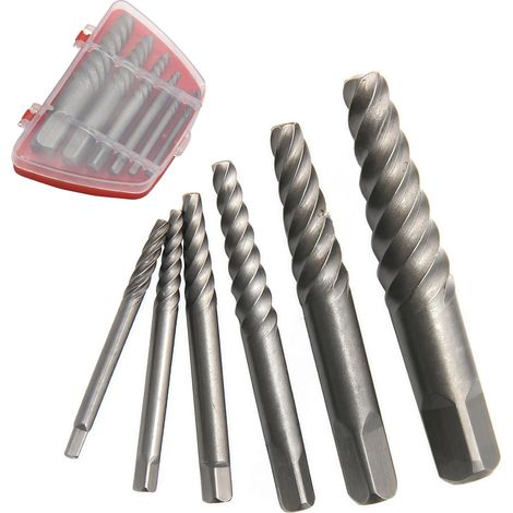 JSSEVN - Set of 6 screw extractors for M3-M22, professional screw extractor for broken bolts, screw extractor, screw puller, screw tool (1/5)