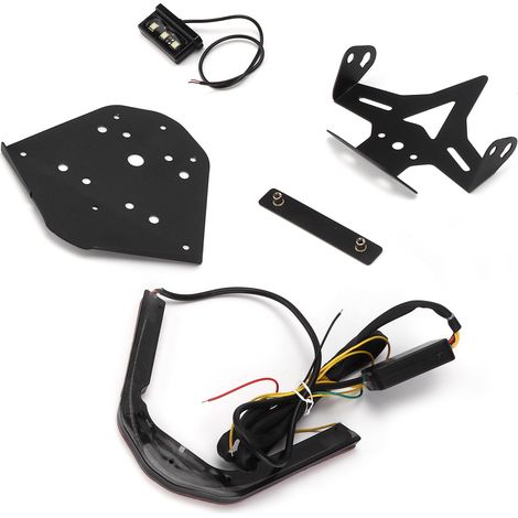 Support de Plaque d'Immatriculation Moto avec Feu, Remplacement pour S1000RR 2019-2021, Support de Plaque Arrière avec Éclairage, Kit de Montage pour Moto Sportive (1/5)