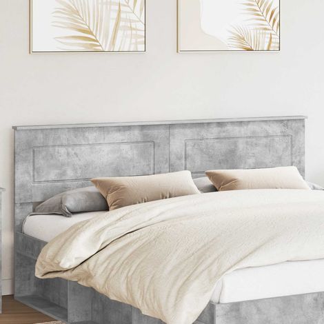 Tête de lit-Panneau de lit Gris béton 180 cm Bois d'ingénierie 667563 (1/5)
