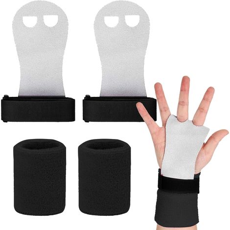 Turngriffe aus Leder mit Handgelenkschützern, für Gewichtheben und Klimmzüge, sportliche Verwendung