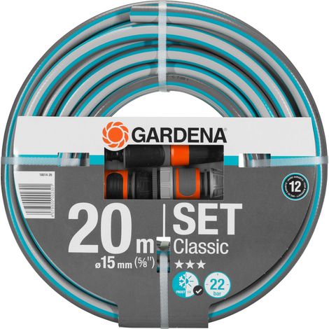 GARDENA Tuyau d'arrosage Classic 15 mm avec accessoires d'arrosage (18014-26)