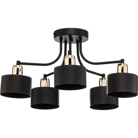 [GEBRAUCHT] B-Ware Euluna Deckenleuchte Helix Deckenlampe Deckenlicht Leuchte Schwarz Fünfflam519