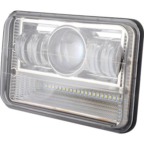 Projecteur de travail LED H4 40 W, carré, faisceau haut/bas, 6000 K, universel pour SUV, quads et camions tout-terrain (1/5)