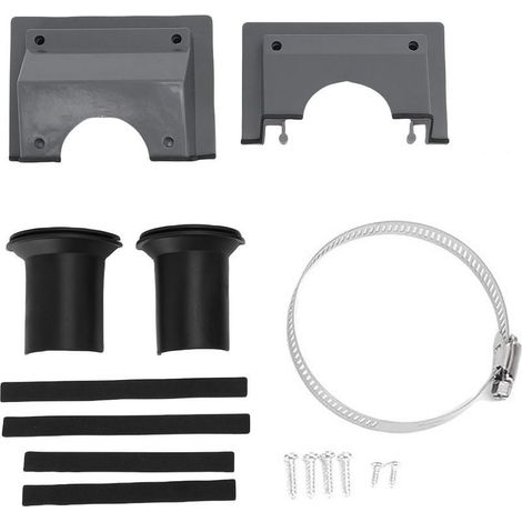 Lot Kit Couverture de Pénétration Murale HVAC en Plastique – Pour Split AC, Pompe à Chaleur, Systèmes Ductless – Compatible Matériaux: Briques, Placards, Surfaces Irrégulières – Kit Complet avec Joint (1/5)