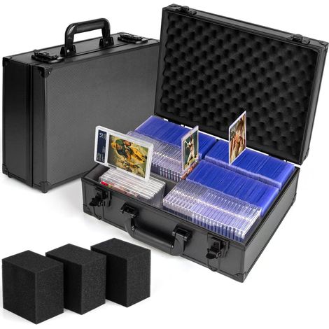Boîte de Rangement pour Top Loader, Cartes Graduées Box pour Cartes Sportives, Boite Rangement Carte Compatible avec 600+ Top Loaders ou 130+ 35pt One Touch (1/5)