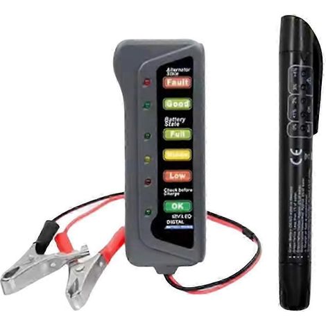 Testeur d'alternateur/batterie numérique 12 V avec affichage à 6 LED, testeur de liquide de frein, kit d'outils de diagnostic pour voiture et moto fdq (1/5)