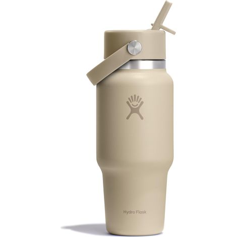 Hydro Flask – Wide Flex Straw Travel Bottle 710ml (24 oz) – A Prova di Perdite, Isolata, Compatibile con Portabicchieri – Mantiene le Bevande Fredde per 24 Ore – Tappo con Cannuccia Flex – Oat (1/5)