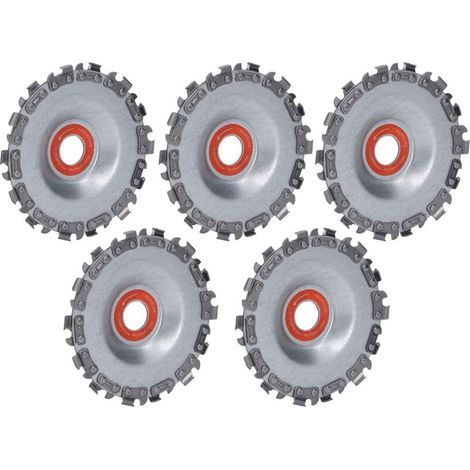 Disques de Tronçonneuse, Disque de Meuleuse d'angle Multifonctionnel 5PCS Haute dureté avec des Dents Solides pour Façonner le Travail du Bois (1/5)