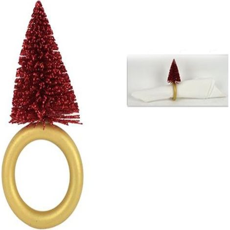albero di natale segnaposti anelli lega portatovaglioli per tavola natalizia 12 pz decorazioni ornamento casa (1/3)