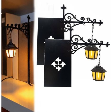 Lanterne décorative pour bibliothèque, lampe d'étagère miniature, (1/5)