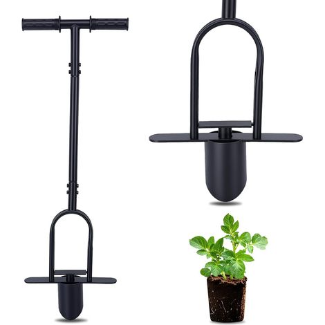 87cm Planting Tool Carbon Steel Long Handle Bulb Planter with 11.5cm Insertion Depth Multi-Function Garden Tool for Flower Beds and Planting (1/5)