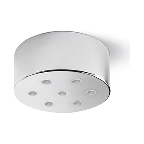 Rosone Multicavo 7 Fori In Metallo Cromo Spazzolato D12Cm (1/2)
