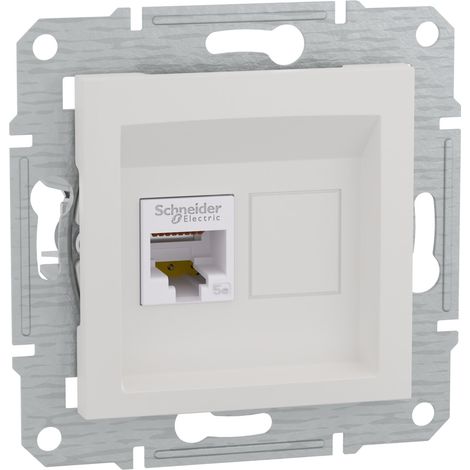 Asfora Conector individual para ordenador RJ45 cat.5e sin marco, color blanco EPH4300721 (1/5)