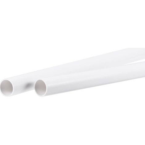 Tube PVC Rigide Blanc Tuyau 13mm ID 15mm OD 50cm Tube Plastique PVC Pipe 2Pcs Pour Conduite d'Eau, Artisanat, Décoration, Manchon de Câble (1/5)