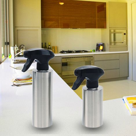 Bouilloire à pulvérisation d'huile de 250ml, bouteille de vinaigre comestible pour Barbecue, en acier inoxydable 304 (1/5)