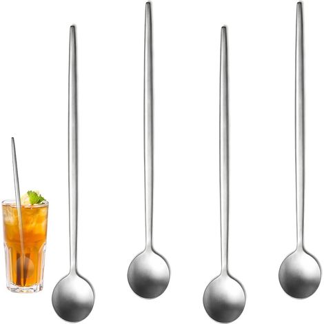 4 Pièces Cuillere Longue Manche, 20cm Cuillere A Cafe (1/5)