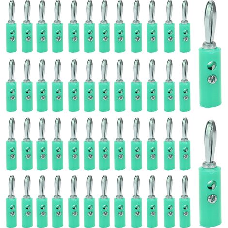 Connecteur Banane 4mm JT-002 Sans Soudure, Nouveau Type pour Instruments Pédagogiques, Vert (1/5)