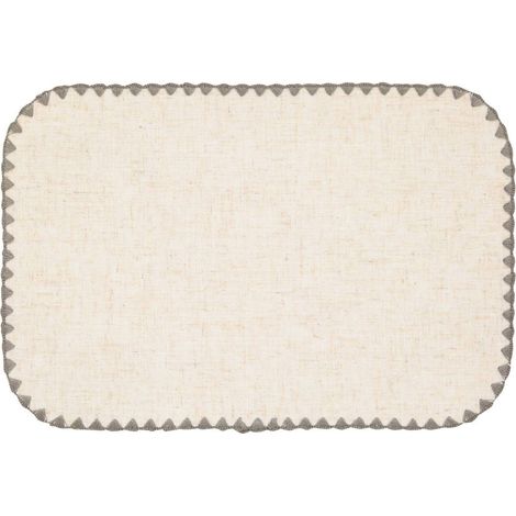 Mantel individual Sandrine efecto lino 45x30cm gris - Atmosphera créateur d'intérieur (1/2)