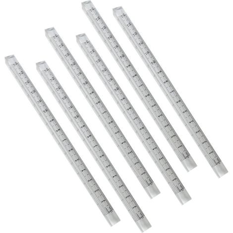 Règle transparente en plastique Housoutil, lot de 6, outil mesure (1/5)