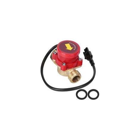 Interruptor sensor de control de flujo de agua, sensor de flujo para bomba de agua de 220 V y 60 W, control automático de válvula de presión de líquido electrónica (1/4)