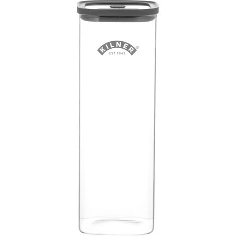 Bocal de conservation hermétique en verre durable de 2 litres avec couvercle hermétique Bocal sans BPA pour le stockage des aliments, les céréales, les bâtons à pain, les aliments secs (1/5)