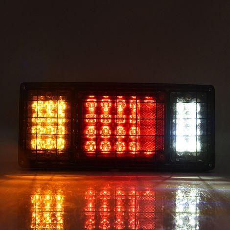 2 feux LED 12V stop et recul 40 LED clignotants pour remorque camion bateau (1/5)