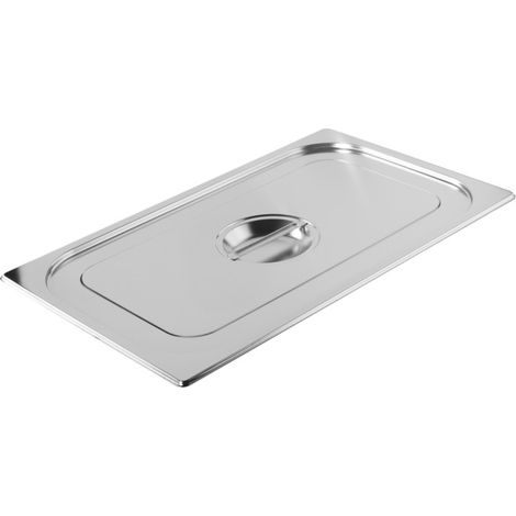 Couvercle inox avec poignée GN 2/4 162 x 530 mm - ATOSA