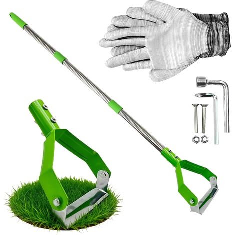 Houe de jardinage à long manche (161 x 13,8 cm) – Outil robuste en acier inoxydable, ABS et fer – Désherbeur et racloir pour jardin et extérieur (1/5)
