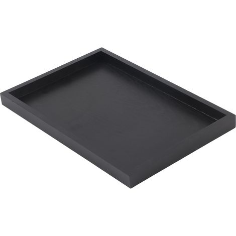 Plateau de Service Rectangulaire en Bois Massif pour Thé Café Snacks 22x12x2cm (1/5)