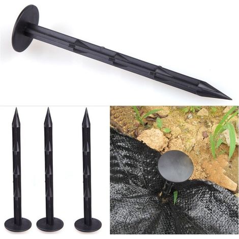 Chiodi plastica ferma pacciamatura orti giardini 15 cm 50 pz
