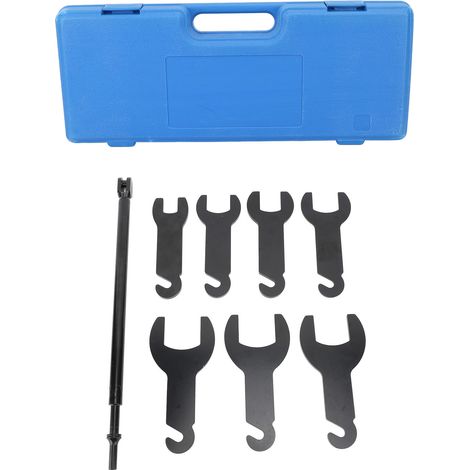 Clé d'embrayage de ventilateur pneumatique en métal, Kit d'outils de retrait facile à utiliser avec étui pour la mise au point 8 pièces