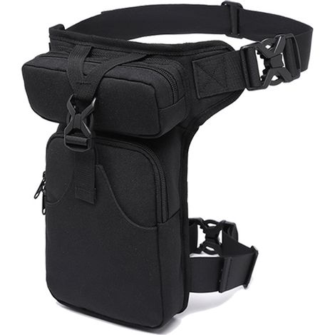 Sacoche de cuisse tactique en toile pour homme Eshow, idéale pour les outils électriques, les électriciens, les plombiers, les charpentiers et les cyclistes/motocyclistes. (1/5)