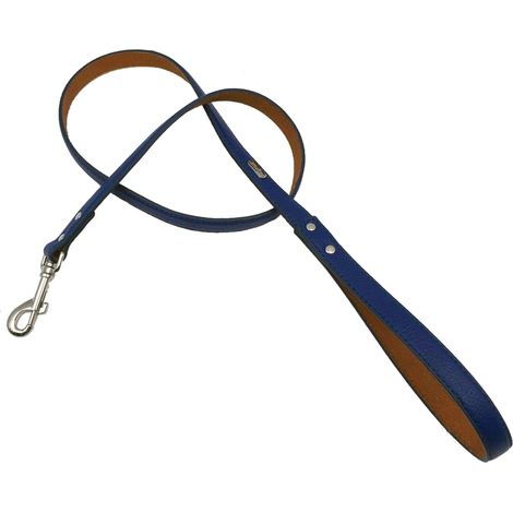 Laisse Cuir Indigo Bleu Taille : 1.20m x 15mm
